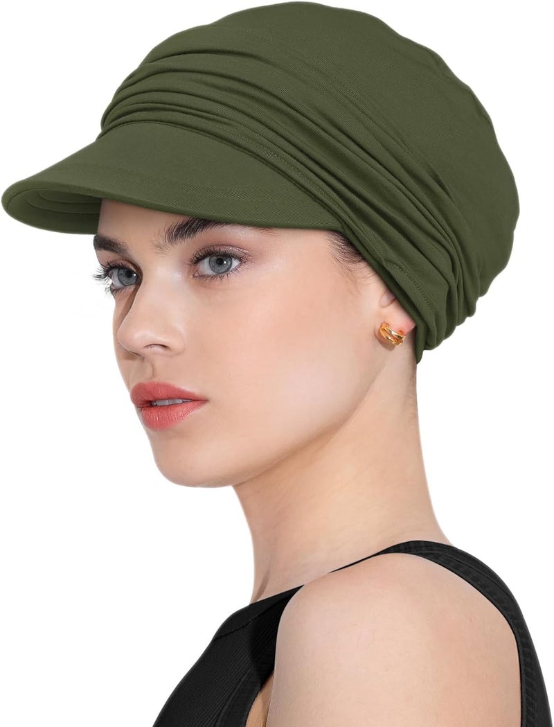 Awefeel Chemo Headwear Viscose Newsboy Cap for Women Fall and Winter Hats - Image 3